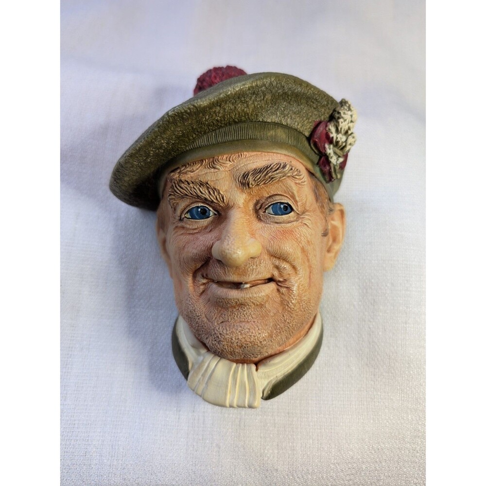 Vintage 1969 Bossons Chalkware Head ~Jock ~ Scottish Wall Art Made in England